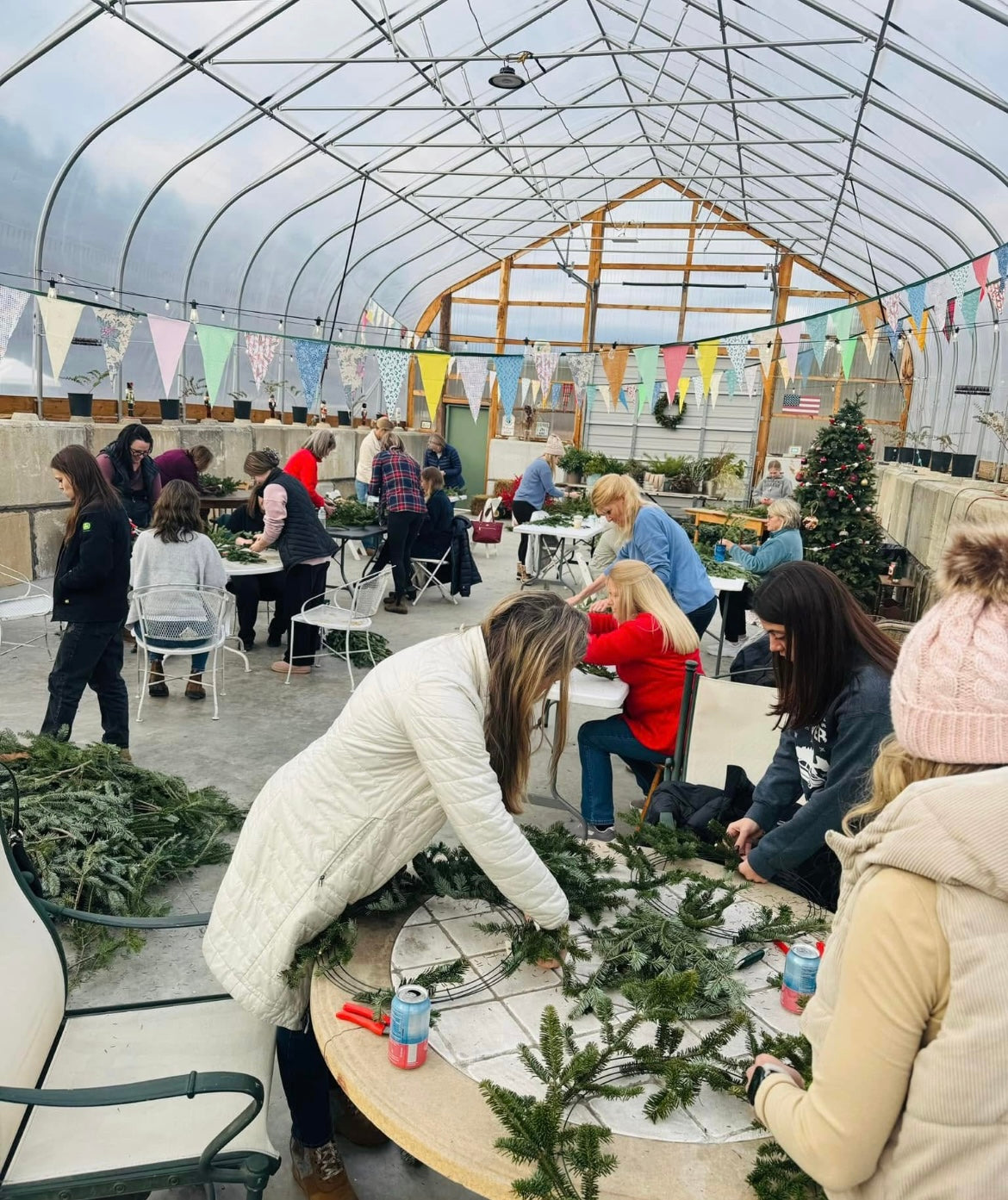 Holiday Wreaths in The Greenhouse December 6th