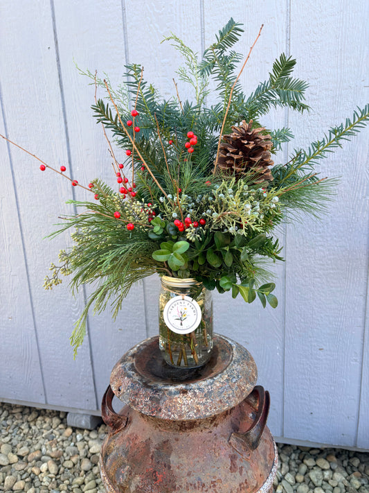 Winter on the Homestead – Evergreen Jar