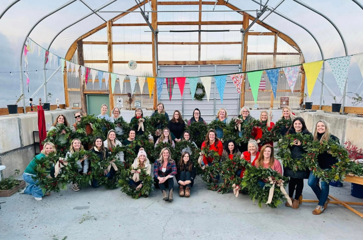 Holiday Wreaths in The Greenhouse December 6th
