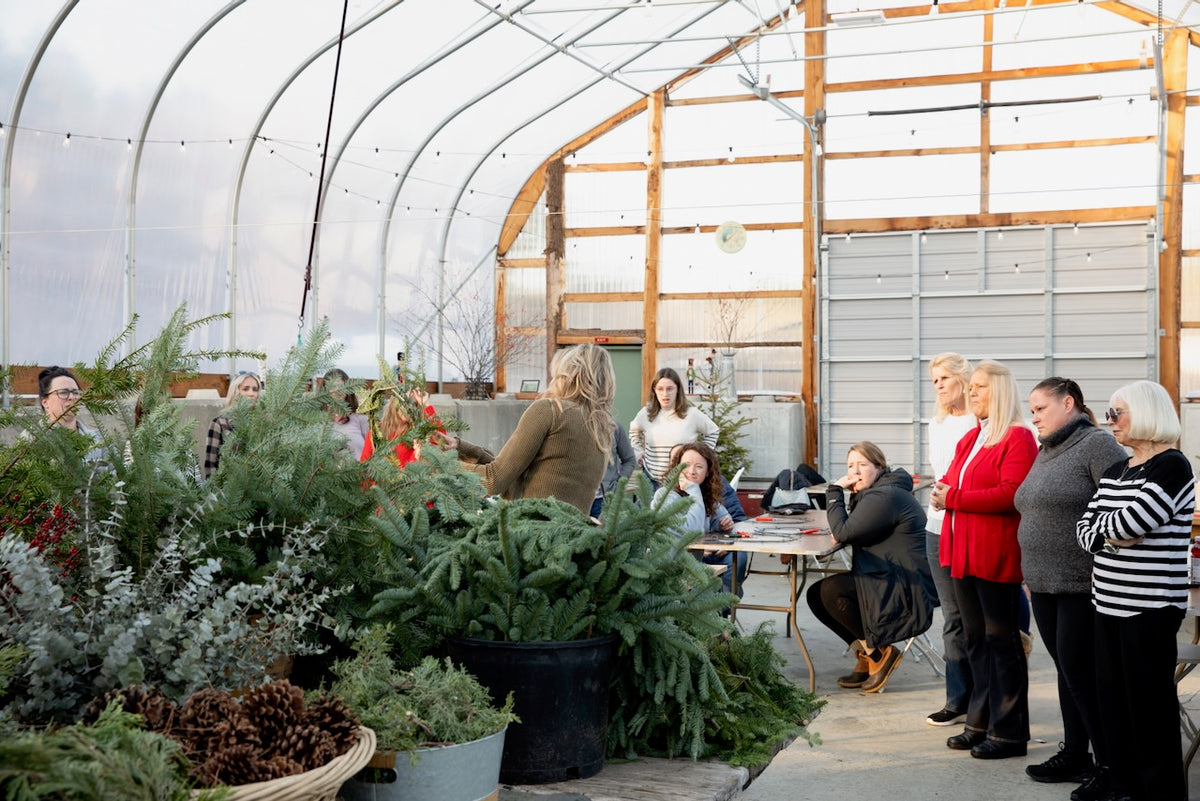 Holiday Wreaths in The Greenhouse November 21st