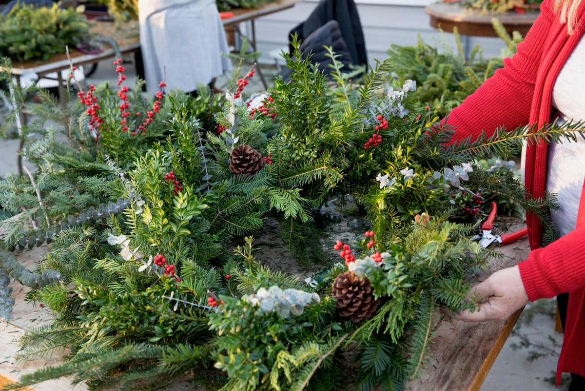 Holiday Wreaths in The Greenhouse November 21st