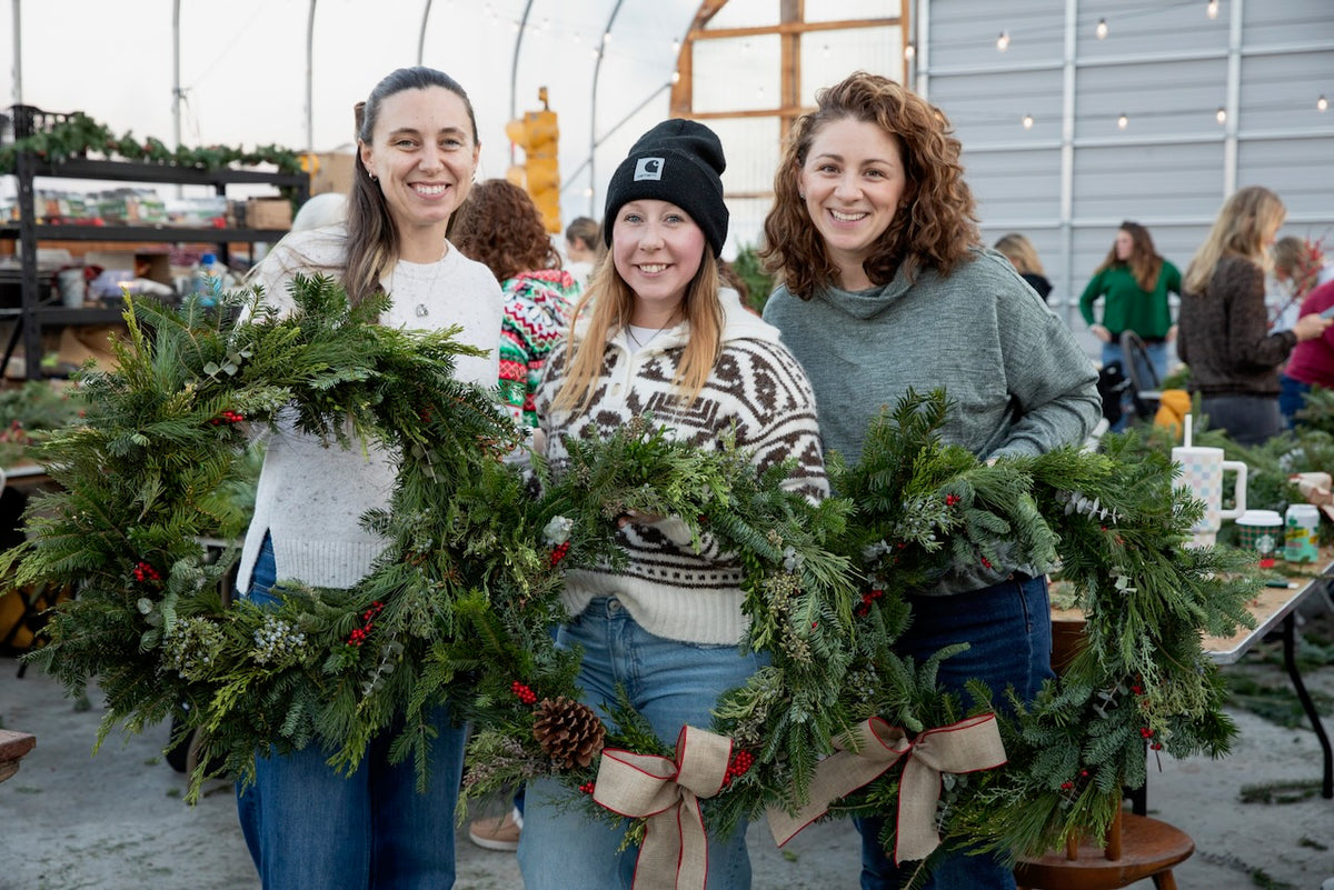 Holiday Wreaths in The Greenhouse November 21st