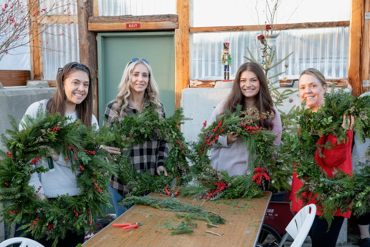 Holiday Wreaths in The Greenhouse November 21st